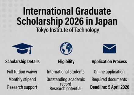 International Graduate Scholarship 2026 in Japan at Tokyo Institute of Technology – Fully Funded Masters & PhD Opportunities