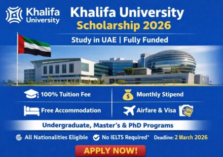 Khalifa University Scholarship 2026 fully funded scholarship in UAE for international students