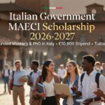 Italian Government MAECI Scholarship 2026-2027