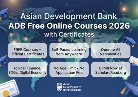 Asian Development Bank ADB Free Online Courses 2026 with Certificates – Enroll Now at ScholarsRoad.org