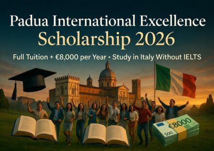 Italy Scholarship 2026 Without IELTS University of Padua International Excellence Scholarship 2026-2027 (Fully Funded)
