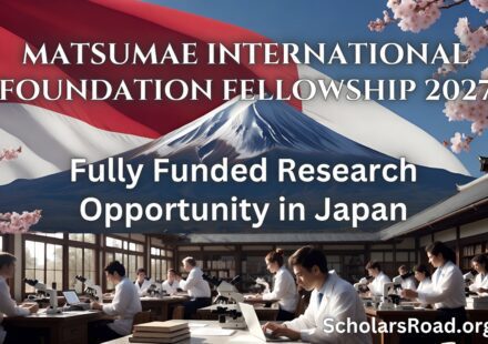 Matsumae International Foundation Fellowship 2027 in Japan Fully Funded Research Opportunity for International Scholars