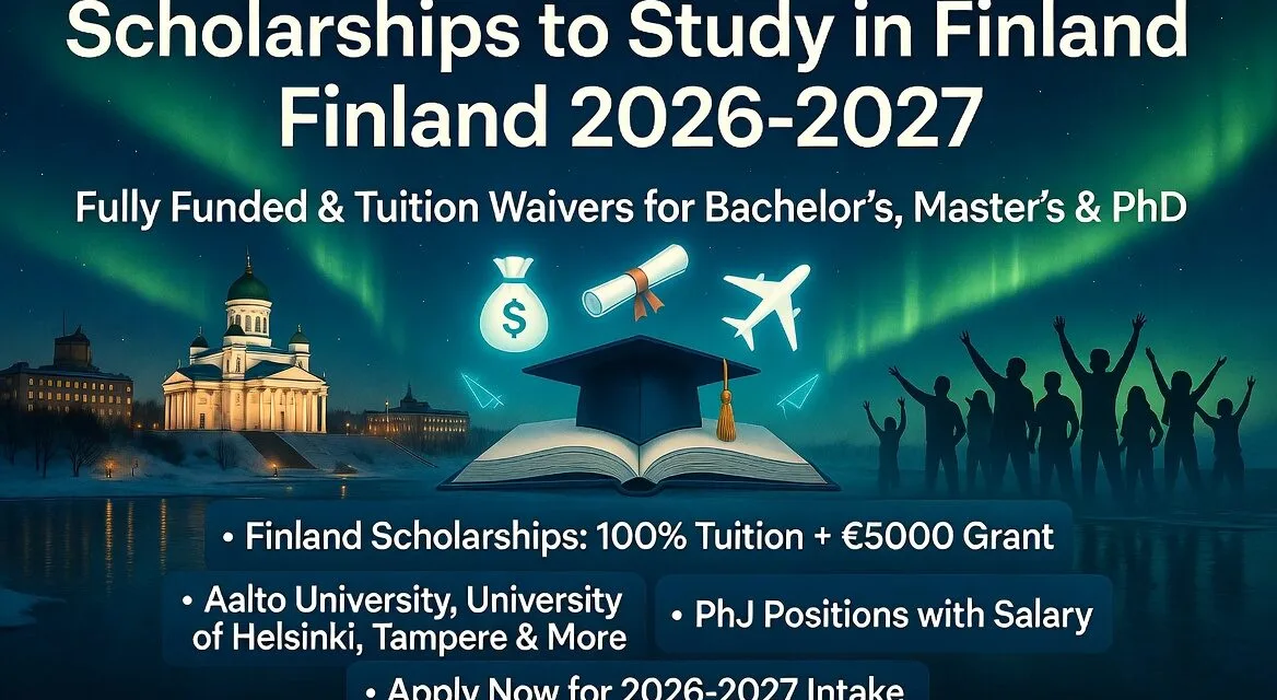 Scholarships to Study in Finland for Undergraduate, Masters & PhD 2026-2027 Complete Guide for International Students