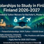 Scholarships to Study in Finland for Undergraduate, Masters & PhD 2026-2027 Complete Guide for International Students